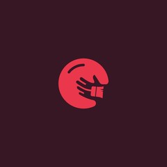 Hand Broom Cleaning Service Creative Abstract Icon Logo Design Template Element Vector