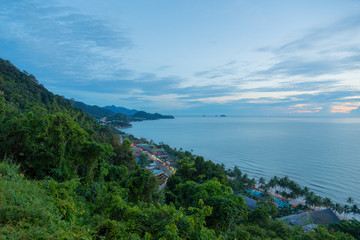 panoramic view of the island