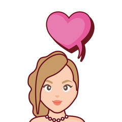 wedding bride woman love speech bubble