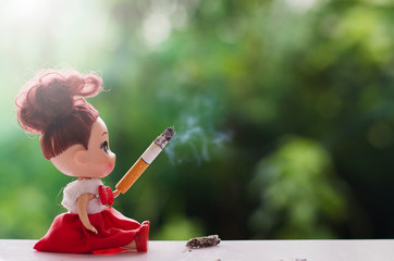 The concept: smoking is harmful to children