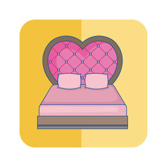 wedding beauty bed shape heart love