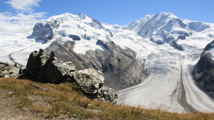 Peak And Gornergrat Glacier Landscape Pure Natural In Switzerland