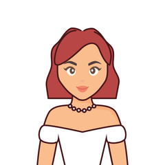 cartoon bride icon