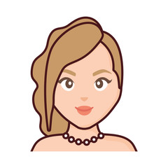 cartoon woman icon