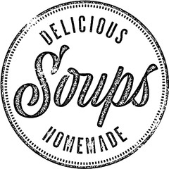Homemade Soups Menu Design Stamp