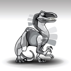 T-rex Dinosaur art tattoo concept.