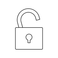 open padlock security protection icon