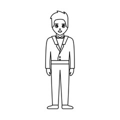Obraz premium wedding man standing with elegant suit