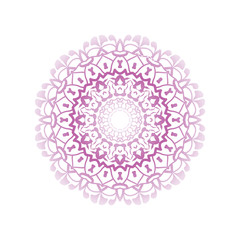 Floral round decorative symbol. Vintage decorative elements. Oriental pattern, vector illustration. Coloring book page. Circular pattern