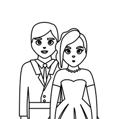 romantic couple portrait wedding day