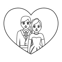 wedding couple bride groom heart love romantic
