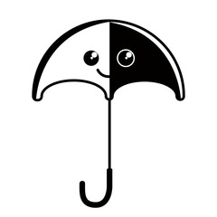 Isolated happy umbrella icon. Vector illustration design