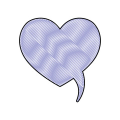 romantic love heart speech bubble