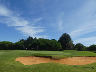 Sand trap on golf course in Portugal