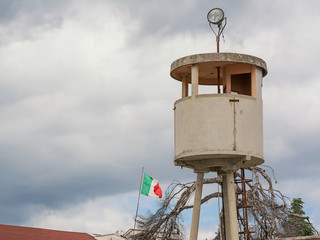 Guard tower of a former military barracks