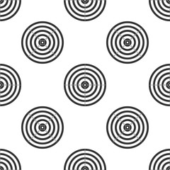 Target sport for shooting competition icon seamless pattern on white background. Clean target with numbers for shooting range or pistol shooting. Flat design. Vector Illustration