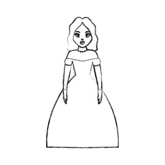 cartoon bride icon