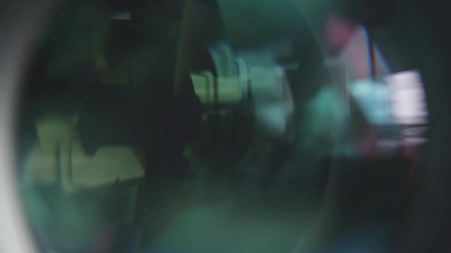 Kameraobjektiv schlie&szlig;t Blende