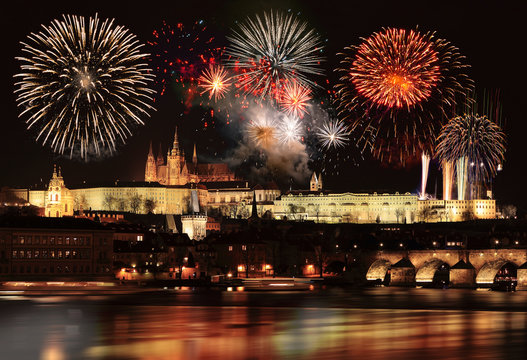 Feuerwerk in Prag