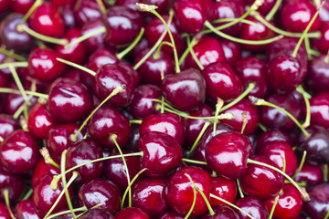 juicy cherry berries as background