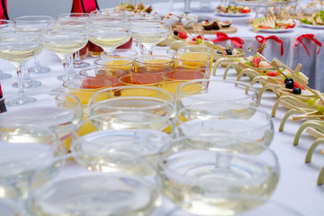 Beautiful food, decoration of banquets and celebrations.