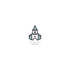 Logo of the castle. The symbol is made in a linear-minimalist style