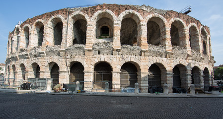 Fototapeta na wymiar Verona Arena piazza Bra