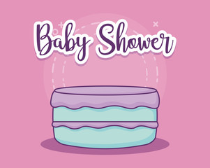 baby shower card with cake