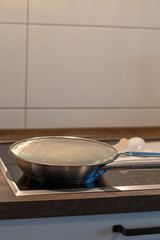 cooking in the kitchen