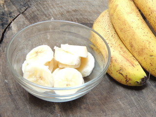Banana cortada