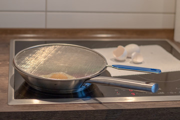 cooking in the kitchen