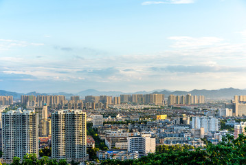 Obraz premium panoramic city skyline in hangzhou china