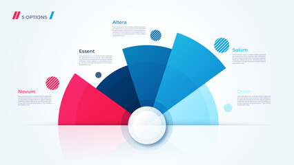 Vector circle chart design, template for creating infographics