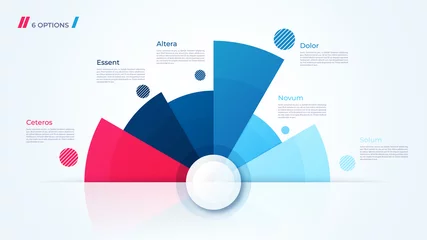 Foto op Plexiglas Vector circle chart design, template for creating infographics © rikkyal
