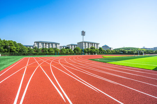 running track in stadium