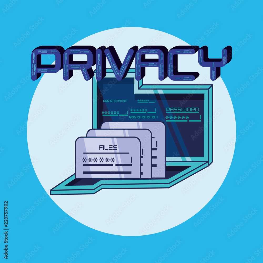 Canvas Prints laptop data privacy icon