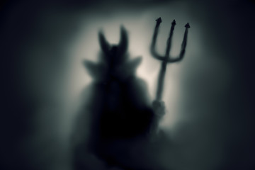 Obraz premium Creepy Devil silhouette