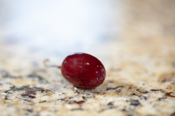 Red Grapes On Granite Counter Top