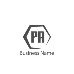 Initial Letter PA Logo Template Design