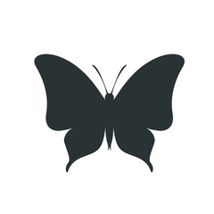 Simple butterfly silhouette icon 