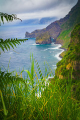 Fototapeta na wymiar Incredible view of the sea coast. Madeira. Portugal