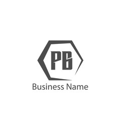 Initial Letter PB Logo Template Design