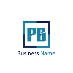 Obraz premium Initial Letter PB Logo Template Design
