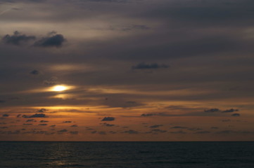 sunset over sea