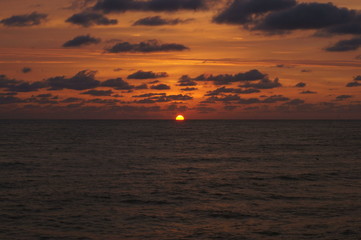 sunset over sea