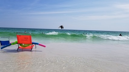 empty chair in the sand
