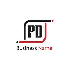 Initial Letter PD Logo Template Design