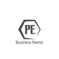 Initial Letter PE Logo Template Design