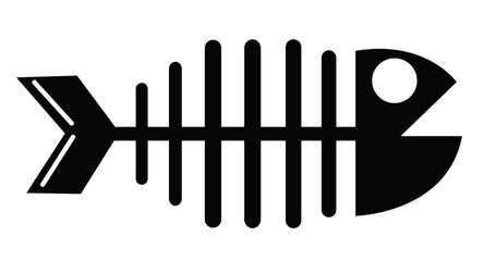 Fish bone silhouette