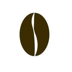 Simple coffee bean icon